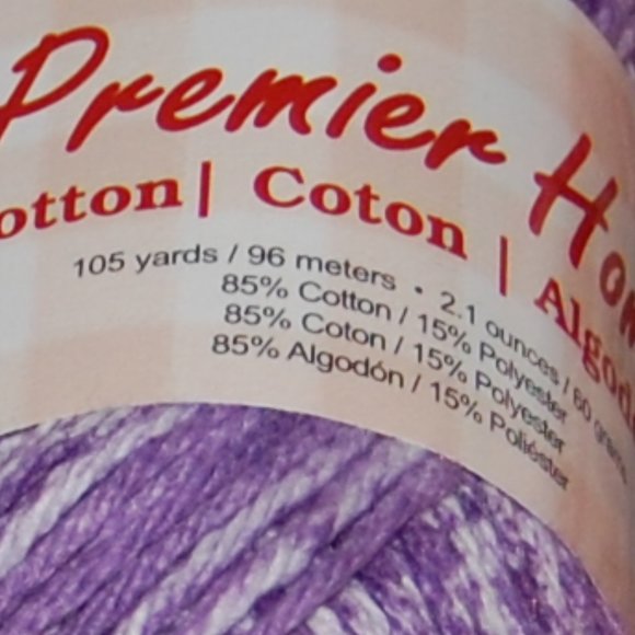 Mixed Lot of 3, #4 Worsted, Premier Yarns, 85% Cotton - Picture 10 of 11